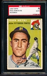 1954 Topps Baseball Autographed- # 161 John Hetki, Pirates- SGC Authenticated & Encapsulated