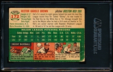 1954 Topps Baseball Autographed- # 172 Hal Brown, Red Sox- SGC Authenticated & Encapsulated
