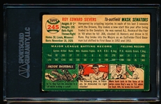 1954 Topps Baseball Autographed- #245 Roy Sievers, Washington- SGC Authenticated & Encapsulated
