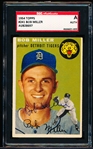 1954 Topps Baseball Autographed- #241 Bob Miller, Tigers- SGC Authenticated & Encapsulated