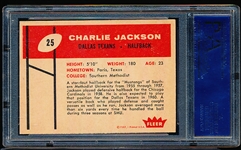 1960 Fleer Football- #25 Charlie Jackson, Dallas Texans- PSA NM 7
