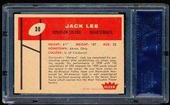 1960 Fleer Football- #39 Jack Lee, Oilers- PSA NM 7