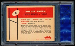 1960 Fleer Football- #47 Willie Smith, Denver- PSA NM 7