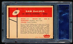1960 Fleer Football- #89 Sam Deluca, Chargers- PSA Nm-Mt 8