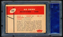 1960 Fleer Football- #125 Ed Denk, Boston- PSA NM 7