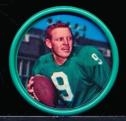1962-63 Salada Football Coin- #103 Sonny Jurgenson, Eagles