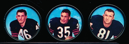 1962-63 Salada Football Coins- 3 Diff