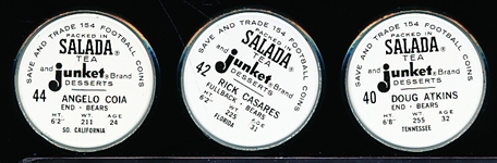1962-63 Salada Football Coins- 3 Diff