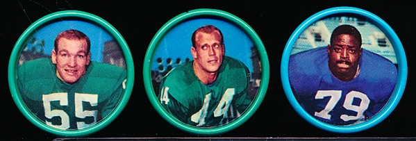 1962-63 Salada Football Coins- 3 Diff