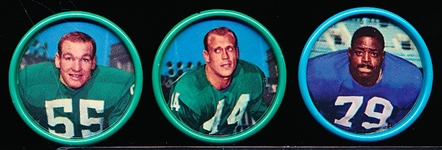 1962-63 Salada Football Coins- 3 Diff