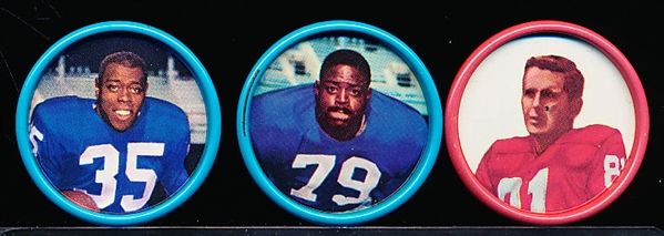 1962-63 Salada Football Coins- 3 Diff