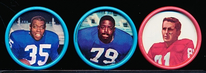 1962-63 Salada Football Coins- 3 Diff
