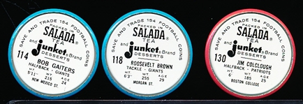 1962-63 Salada Football Coins- 3 Diff