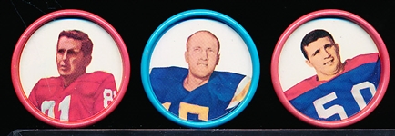 1962-63 Salada Football Coins- 3 Diff