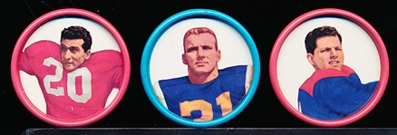 1962-63 Salada Football Coins- 3 Diff
