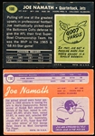 Joe Namath- 2 Cards