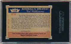 1959 Fleer Baseball Ted Williams- #18 Ted Williams- 1941 All Star Hero- SGC 5.5 (Ex+)