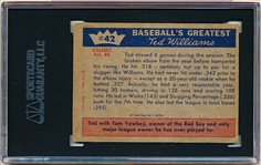 1959 Fleer Baseball Ted Williams- #42 Ted Williams/Tom Yawkey- SGC 4.5(Vg-Ex+)