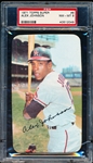 1971 Topps Baseball Supers- #8 Alex Johnson, Angels- PSA Nm-Mt 8