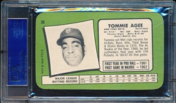 1971 Topps Baseball Supers- #36 Tommie Agee, Mets- PSA Nm-Mt 8