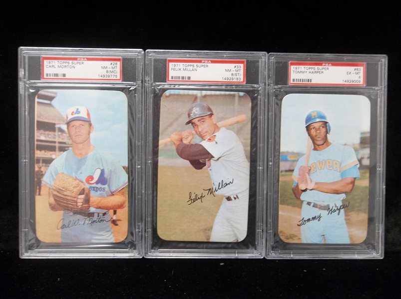 1971 Topps Bb Supers- 3 Diff PSA Graded