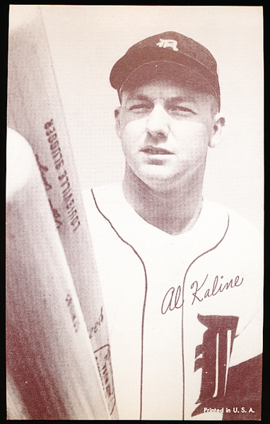1947-66 Baseball Exhibit- Al Kaline, Detroit- Portrait with 2 Bats