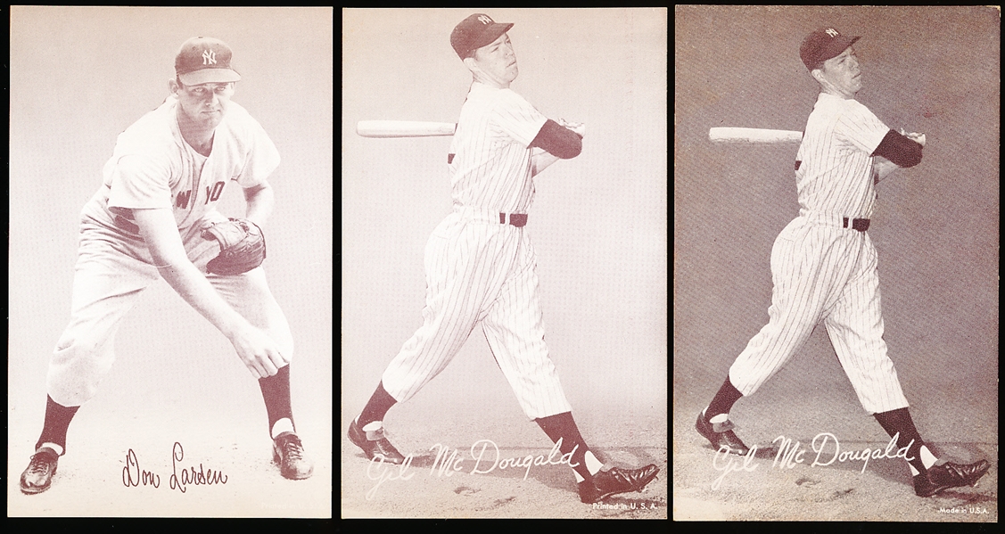 1947-66 Baseball Exhibits- 3 Diff NY Yankees