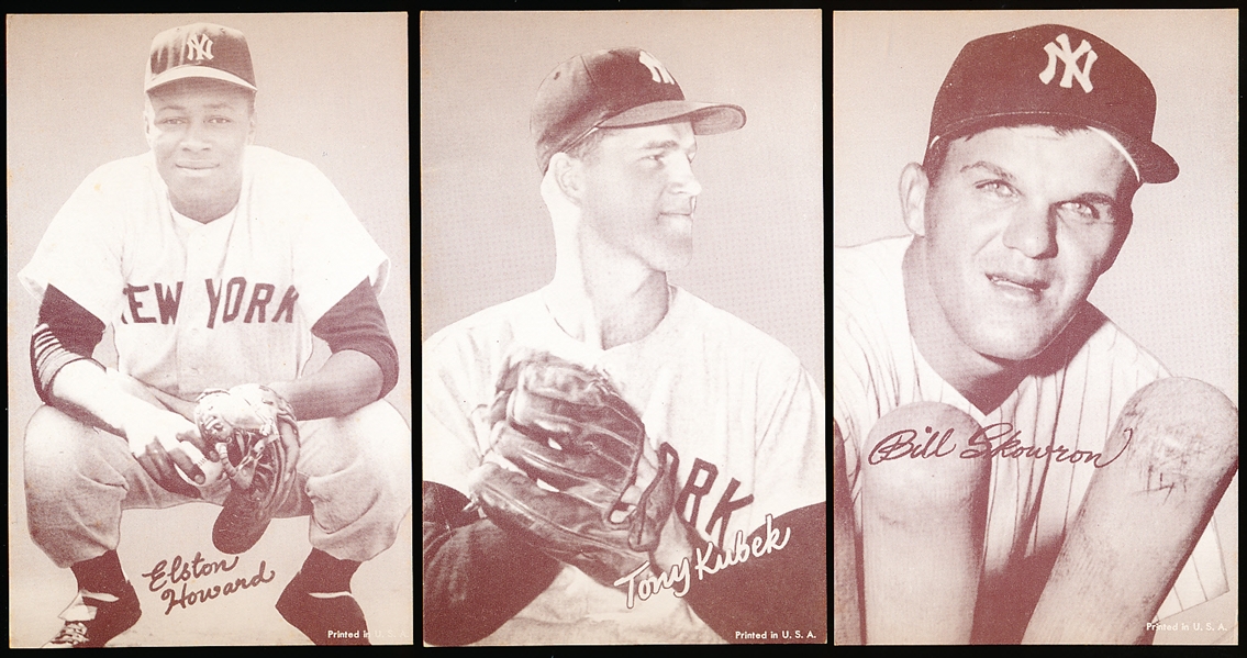 1947-66 Baseball Exhibits- 3 Diff NY Yankees