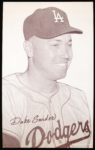 1947-66 Baseball Exhibit- Duke Snider- “LA on Cap”
