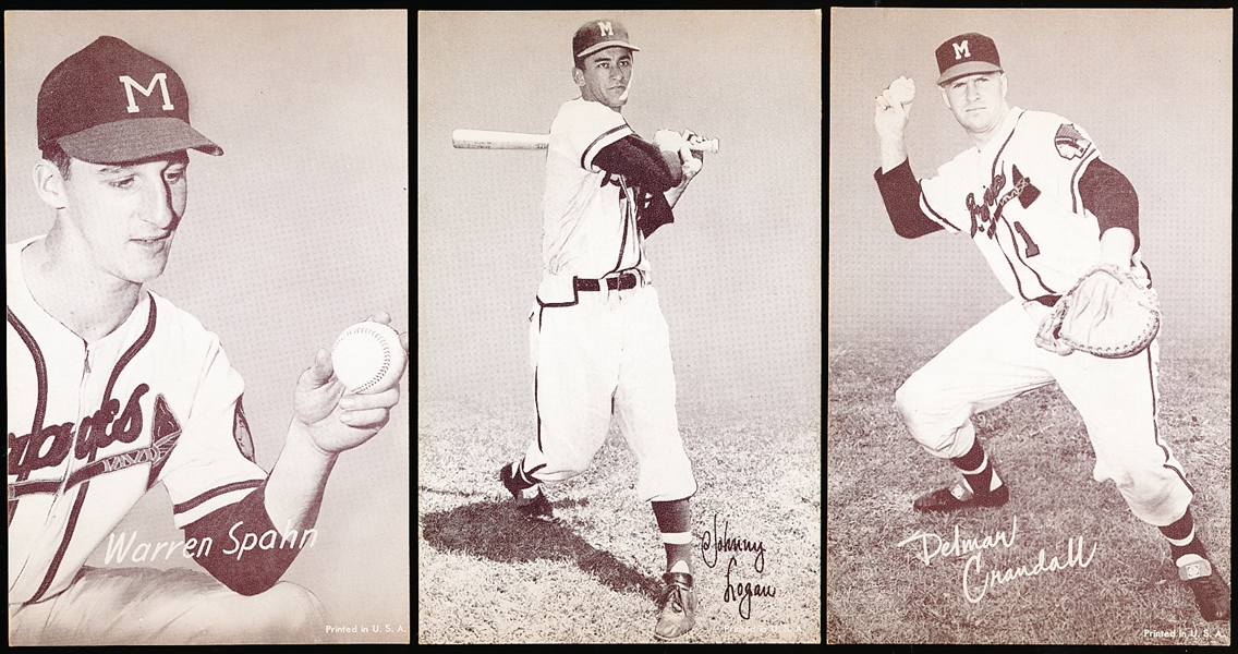 1947-66 Baseball Exhibits- 3 Diff Milwaukee Braves