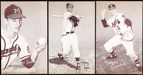 1947-66 Baseball Exhibits- 3 Diff Milwaukee Braves