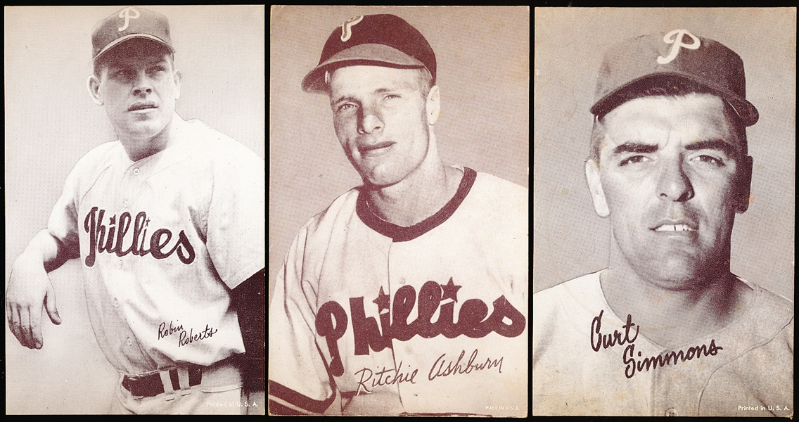 1947-66 Baseball Exhibits- 3 Diff Phillies