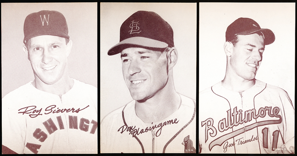 1947-66 Baseball Exhibits- 3 Diff