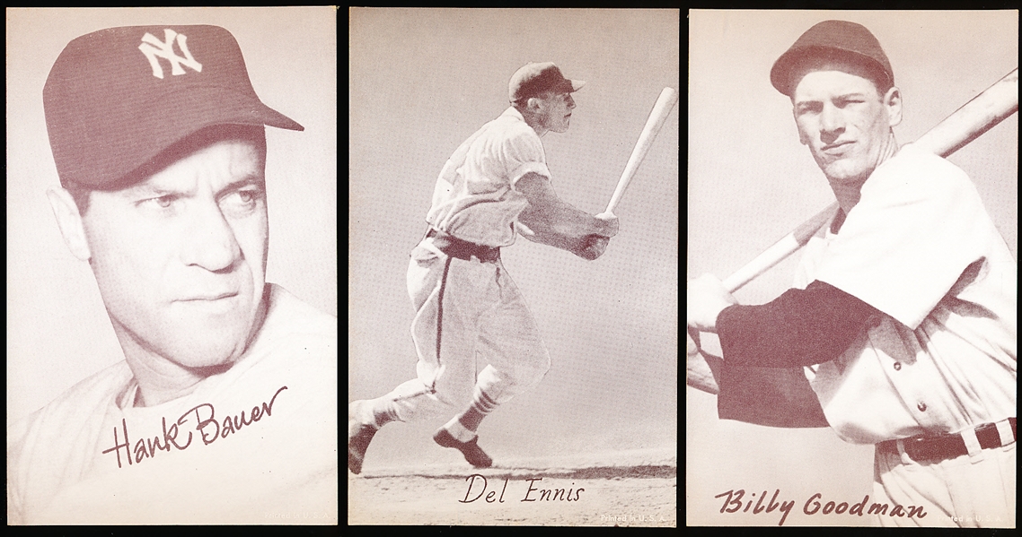 1947-66 Baseball Exhibits- 3 Diff
