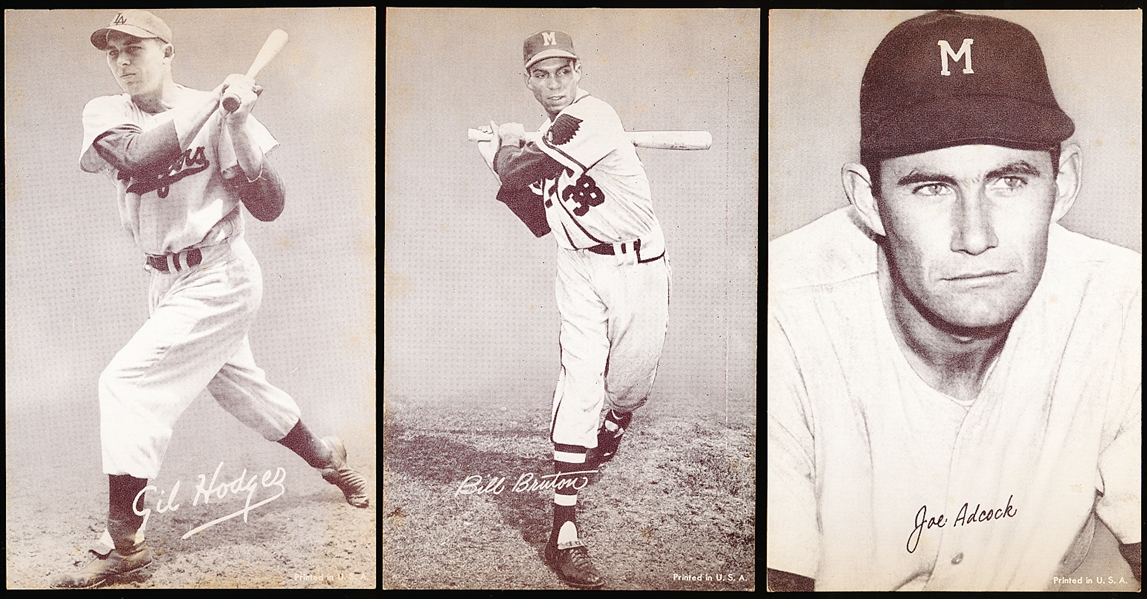 1947-66 Baseball Exhibits- 3 Diff