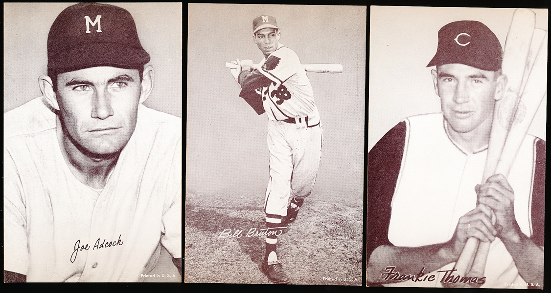 1947-66 Baseball Exhibits- 3 Diff