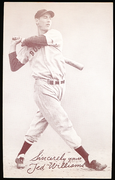 1939-46 Salutation Bb Exhibit- Sincerely yours, Ted Williams (No # 9)