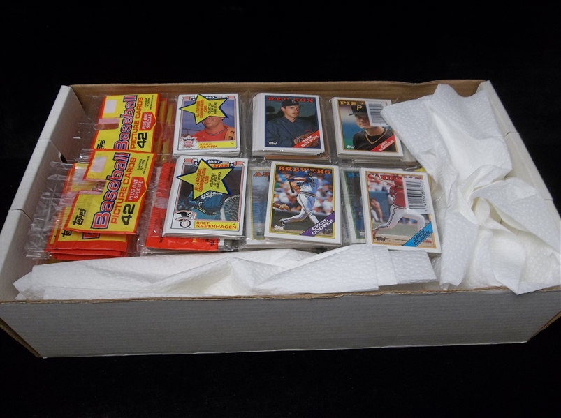 1988 Topps Baseball- 30 Unopened Rack Packs- 43 Cards Per Pack