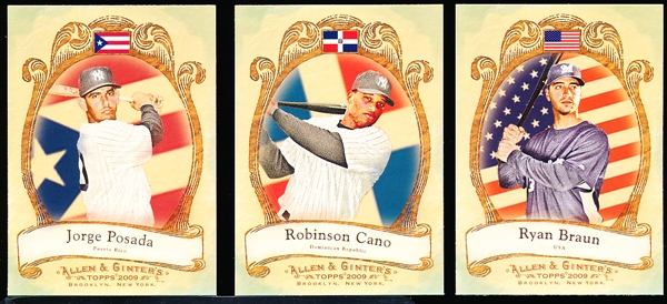 2009 Topps Allen & Ginter- “National Pride” Inserts- 80 Asst