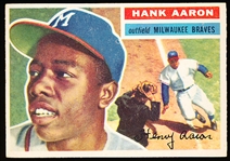 1956 Topps Baseball- #31 Hank Aaron, Braves- White Back