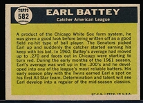 1961 Topps Baseball- #582 Earl Battey AS- Hi# 
