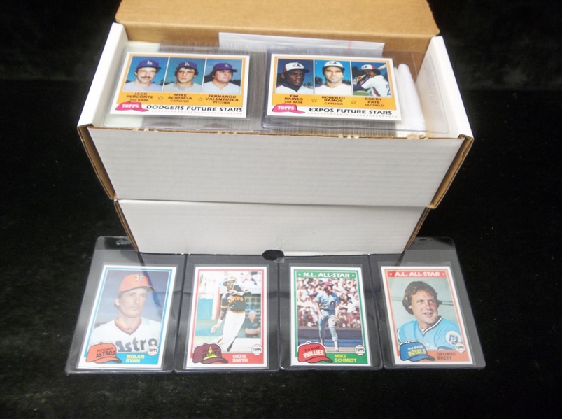 1981 Topps Baseball Near Set in Penny Sleeves- 719 of 726