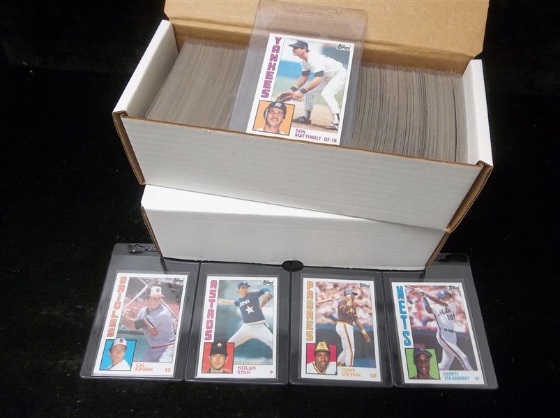 1984 Topps Baseball Near Set in Penny Sleeves- 791 of 792