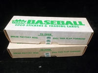1988 Fleer Baseball Factory Sealed Sets of 672- 2 Sets
