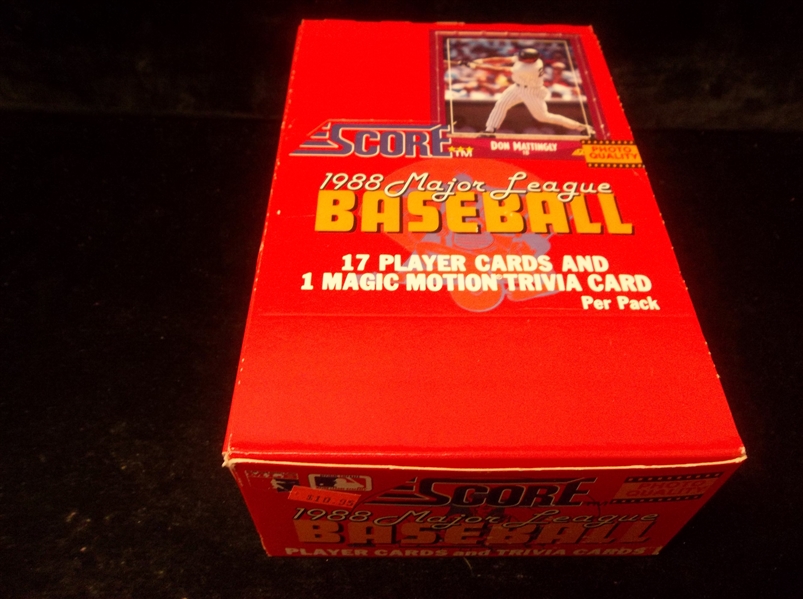 1988 Score Baseball- One Unopened Wax Box