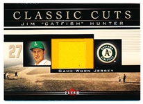 2002 Fleer Classic Cuts Bb- “Game-Used”- #CH-J Catfish Hunter, A’s