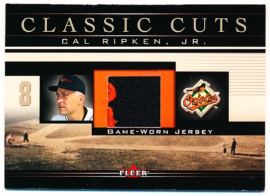 2002 Fleer Classic Cuts Bb- “Game-Used”- #CR-J Cal Ripken Jr., Orioles