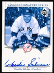 2003 UD Yankees Signatures Bb- “Pride of New York Autographs”- #PN-CS Charlie Silvera, Yankees