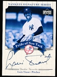 2003 UD Yankees Signatures Bb- “Pride of New York Autographs”- #PN-LT Luis Tiant, Yankees