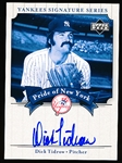 2003 UD Yankees Signatures Bb- “Pride of New York Autographs”- #PN-DT Dick Tidrow, Yankees